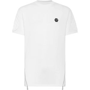 Philipp Plein, Heren, Tops, Wit, Maat: 3XL Katoen,