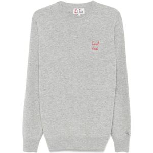 MC2 Saint Barth, Heren, Truien, Grijs, Maat: S Leer,