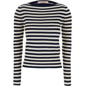 Twinset - Sweatshirt - Riga Neve - Blauw - Viscose Mix