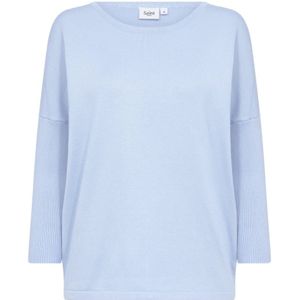 Saint Tropez, Dames, Truien, Blauw, Maat: L Viscose,