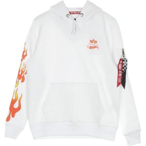 Alpha Industries, Heren, Sweatshirts & Hoodies, Wit, Maat: XL Lame,