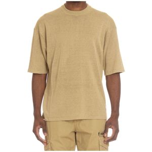 Roberto Collina, Heren, Tops, Geel, Maat: S Linnen,