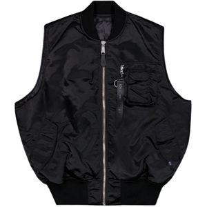 Alpha Industries, Heren, Jassen, Zwart, Maat: S Nylon,