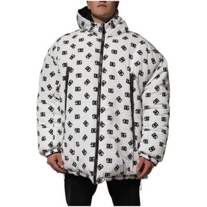 Dolce & Gabbana, Heren, Jassen, Wit, Maat: XL Poliester,