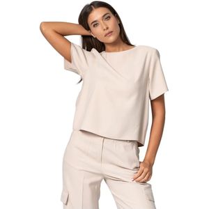 Kocca, Dames, Blouses & Shirts, Beige, Maat: M Leer,