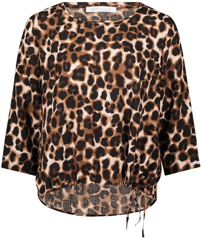 Betty & Co - Blouse met Print - Bruin - Dames