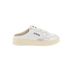 Autry Metallic Leren Lage Sneakers , White , Dames , Maat: 36 EU