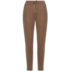 Brunello Cucinelli, Dames, Broeken, Bruin, Maat: XS