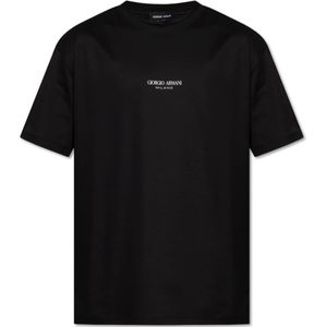 Giorgio Armani, Heren, Tops, Zwart, Maat: 2XL Katoen,