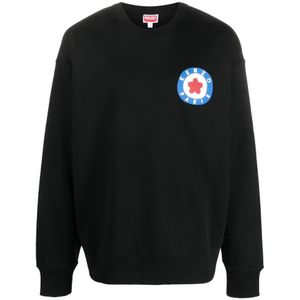 Kenzo, Heren, Sweatshirts & Hoodies, Zwart, Maat: S Katoen,