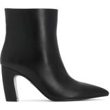 Kazar - Zwarte Laarzen - Dames - Leer - Met Hak - Instapper Bovenkant