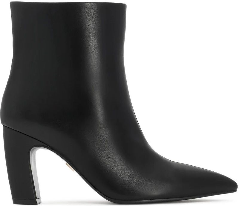 Kazar - Zwarte Laarzen - Dames - Leer - Met Hak - Instapper Bovenkant