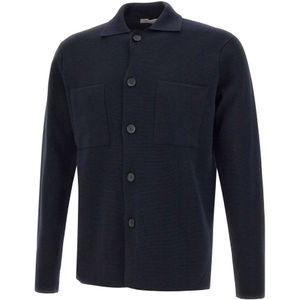 Filippo De Laurentiis, Heren, Jassen, Blauw, Maat: S Wol,