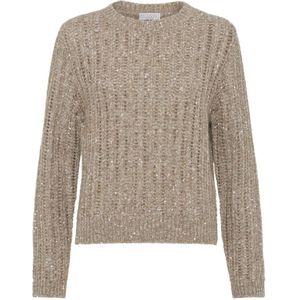 Brunello Cucinelli, Dames, Truien, Beige, Maat: L
