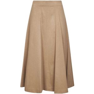 Max Mara, Dames, Rokken, Bruin, Maat: S Wol,