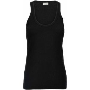 Brunello Cucinelli, Dames, Tops, Zwart, Maat: 2XS