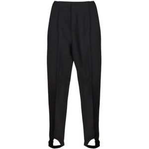 Bottega Veneta, Dames, Broeken, Zwart, Maat: 2XS Katoen,