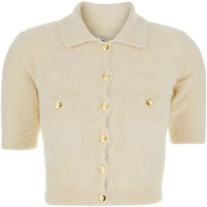 Elisabetta Franchi, Dames, Truien, Wit, Maat: M