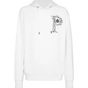 Philipp Plein - Hoodie Sweatshirt Money - Wit - Katoen