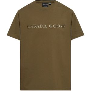 Canada Goose, Heren, Tops, Groen, Maat: S Katoen,