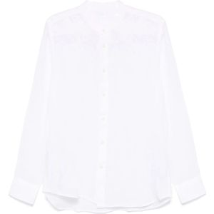 120% Lino, Heren, Overhemden, Wit, Maat: 2XL Linnen,