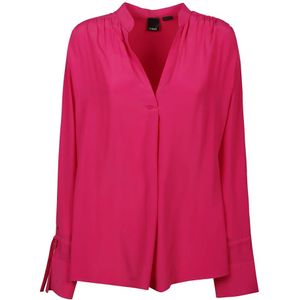 Pinko, Dames, Blouses & Shirts, Roze, Maat: L Zijde,