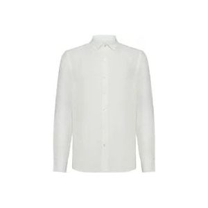 Peuterey Linnen Overhemd Wit Slim Fit , White , Heren , Maat: M