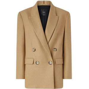 Pinko, Dames, Jassen, Beige, Maat: 2XS Wol,