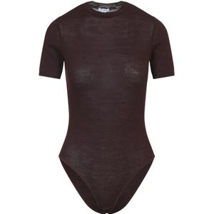 Alaïa, Dames, Tops, Bruin, Maat: S Zijde,