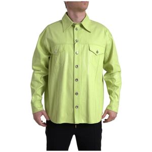 Dolce & Gabbana, Heren, Overhemden, Groen, Maat: XL Katoen,