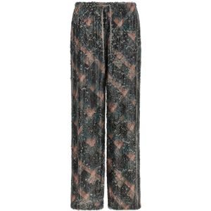 Dries Van Noten, Dames, Broeken, Veelkleurig, Maat: 2XS Viscose,