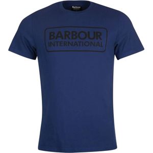 Barbour, Heren, Tops, Blauw, Maat: L Katoen,