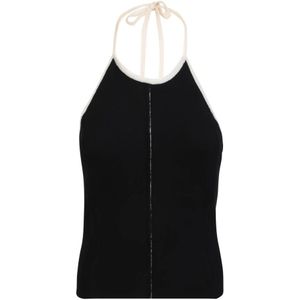 Sunnei, Dames, Tops, Zwart, Maat: M Katoen,