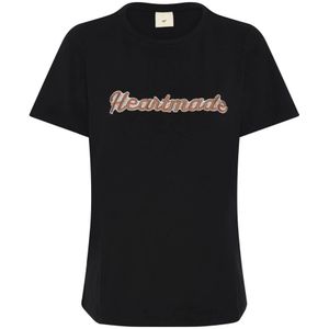 Heartmade, Dames, Tops, Zwart, Maat: XS Katoen,