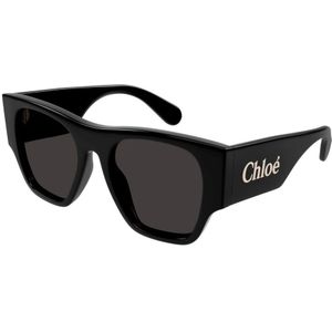 Chloé - Ch 0233S 001 - Zonnebril - Zwart - Acetaat - Oversized Armen