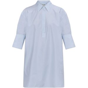 Jil Sander, Dames, Jurken, Blauw, Maat: XS Katoen,