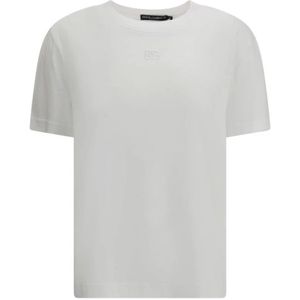 Dolce & Gabbana, Dames, Tops, Wit, Maat: 2XS Katoen,