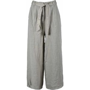 Mes Demoiselles, Dames, Broeken, Grijs, Maat: L Linnen,