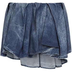 Diesel, Dames, Rokken, Blauw, Maat: M Denim,