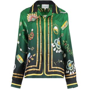 Casablanca, Dames, Blouses & Shirts, Veelkleurig, Maat: 2XS Zijde,