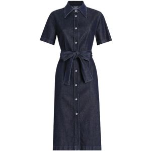 Dolce & Gabbana, Dames, Jurken, Blauw, Maat: S Denim,