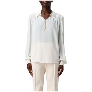 Twinset, Dames, Blouses & Shirts, Beige, Maat: XS
