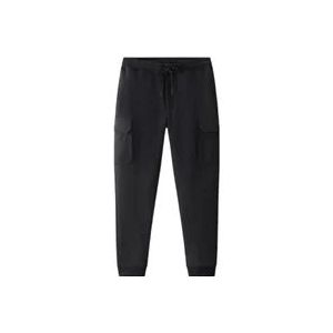 Woolrich Lichte Fleece Sweatpants - Zwart , Black , Heren , Maat: S