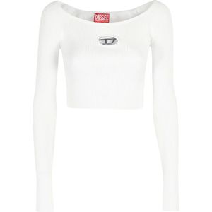 Diesel, Dames, Tops, Wit, Maat: M Viscose,