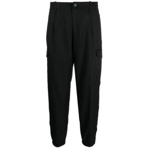 Brunello Cucinelli, Heren, Broeken, Zwart, Maat: XL Flanel,