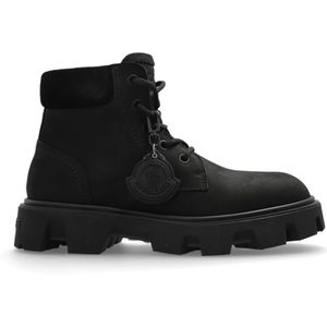 Moncler, Heren, Schoenen, Zwart, Maat: 39 EU Leer,