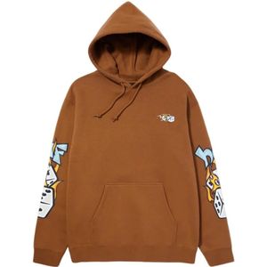 Huf, Heren, Sweatshirts & Hoodies, Bruin, Maat: M Katoen,