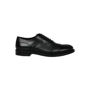 Tod's Italiaanse leren veterschoenen , Black , Heren , Maat: 40 EU