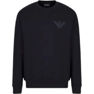 Emporio Armani, Heren, Sweatshirts & Hoodies, Zwart, Maat: 2XL Katoen,