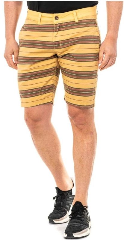 La Martina - LMBG01 - Bermuda - Bruin - Met Recht Gesneden Zomen en Riemlussen